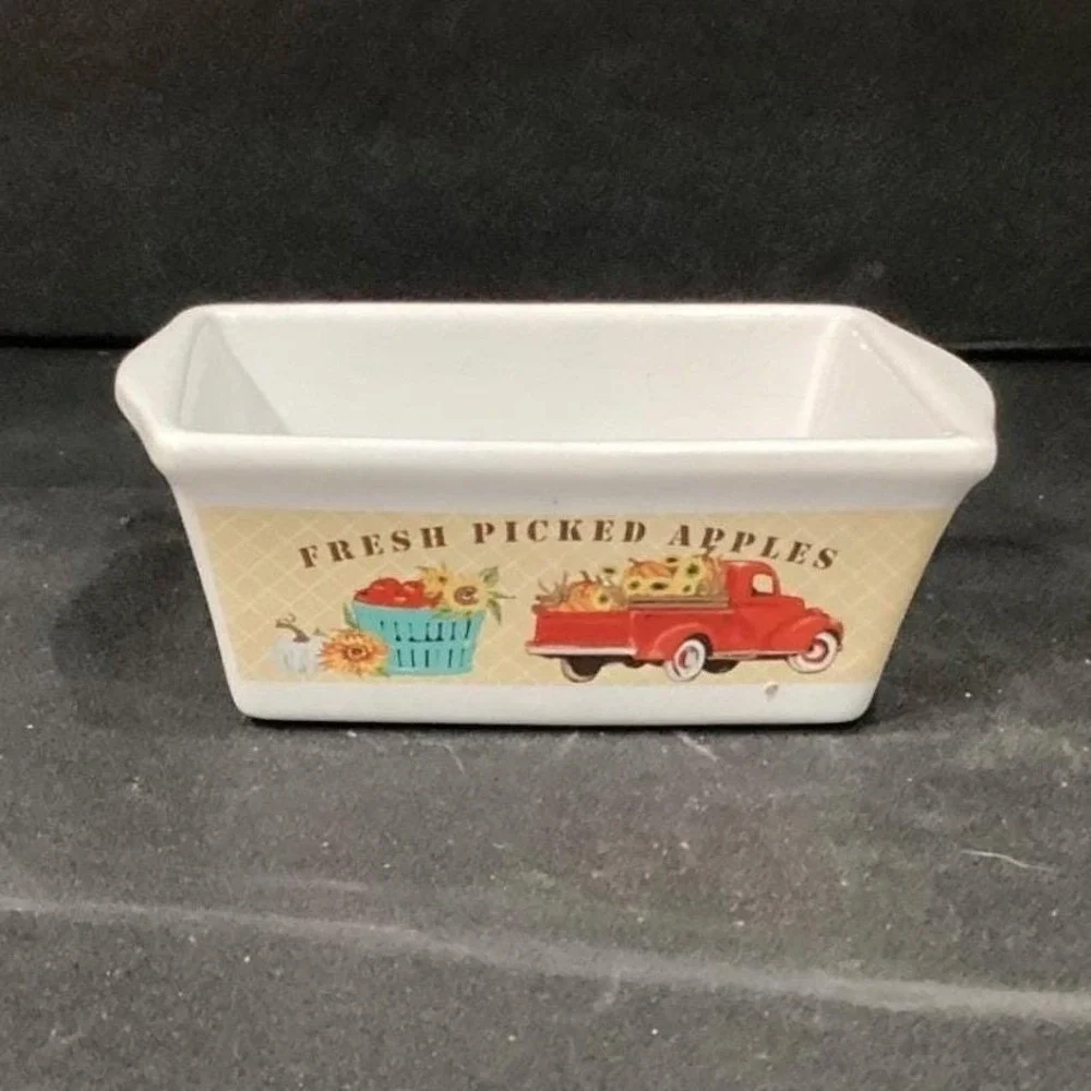Royal Norfolk Small Loaf Pan, Vintage Farm Picked Apples‎ Design, Bakeware